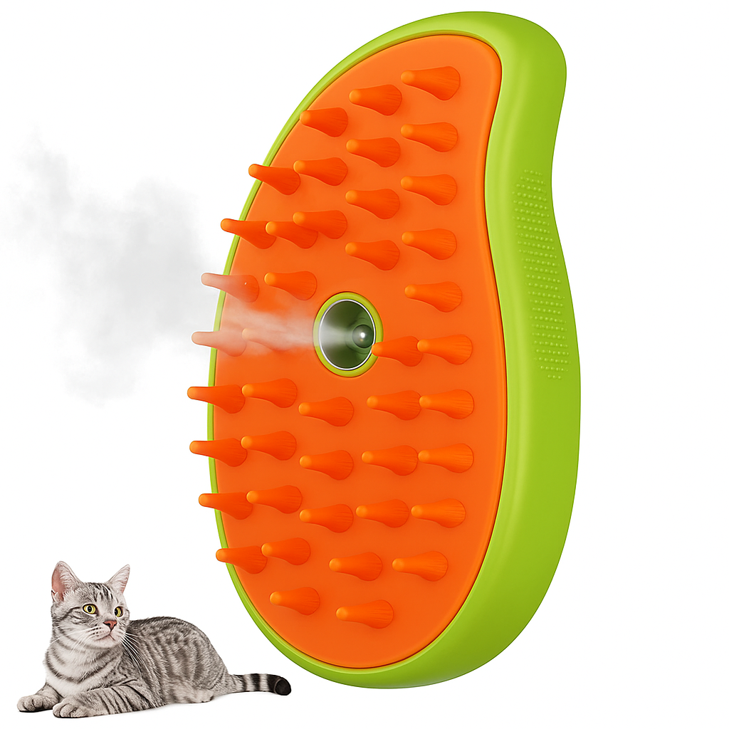 Electric Steam Cat Grooming Brush