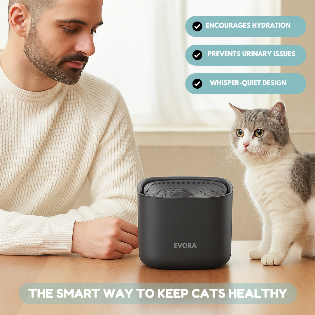Protect your cat from dehydration and urinary emergencies with EVORA PETS