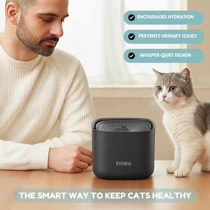 Protect your cat from dehydration and urinary emergencies with EVORA PETS